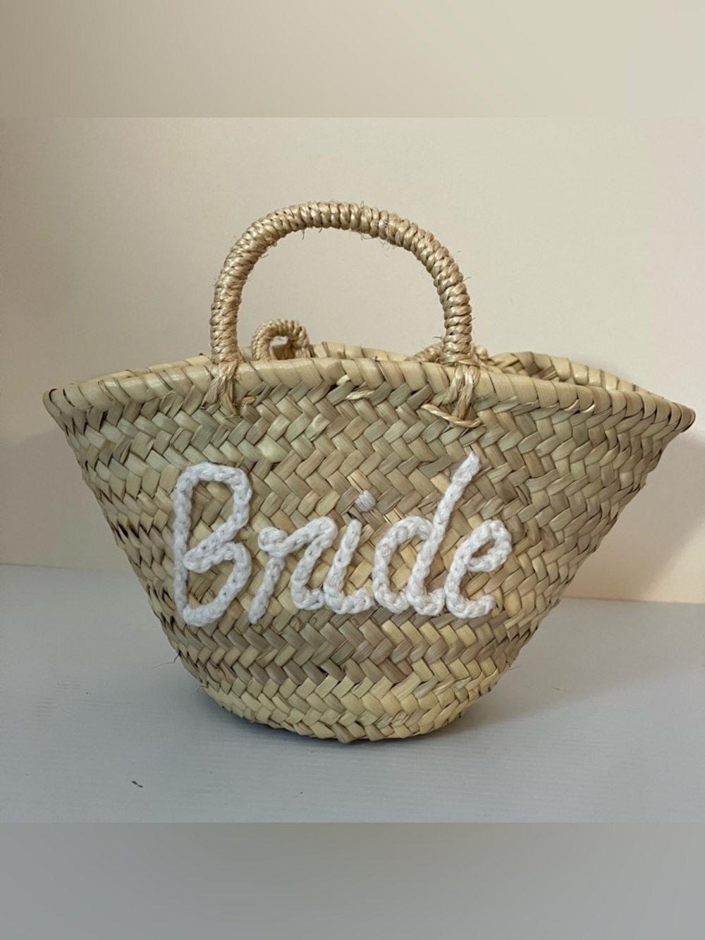 Mud Pie Bride Sequin Tote & Woven Rattan Bride Bag Bundle - Picture 2 of 13